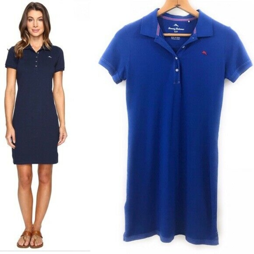 Tommy Bahama Womens Royal Blue Polo Dress, Small S